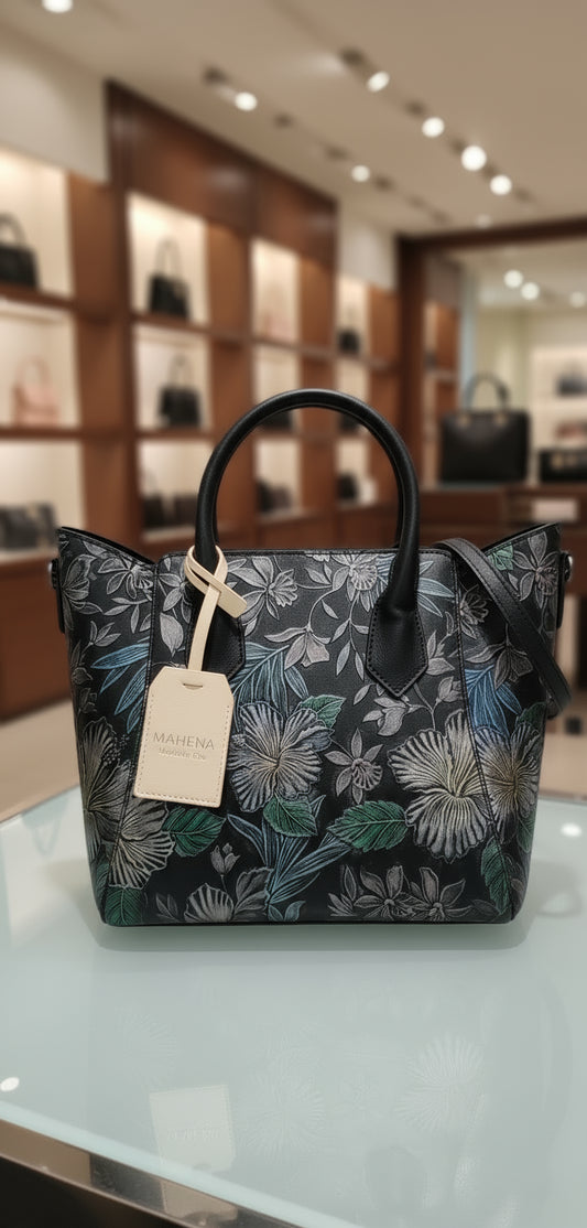 Borsa da donna in stile etnico, primo strato, in pelle di vacchetta modello ebe