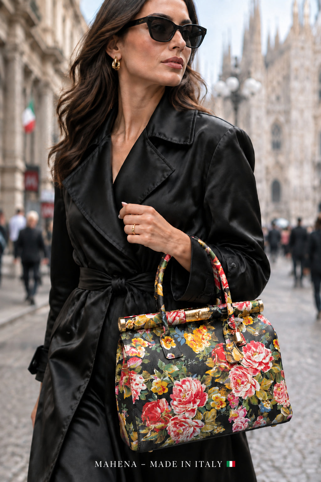 MAHENA Secret Garden – Sculptural Floral Handbag Made in Italy