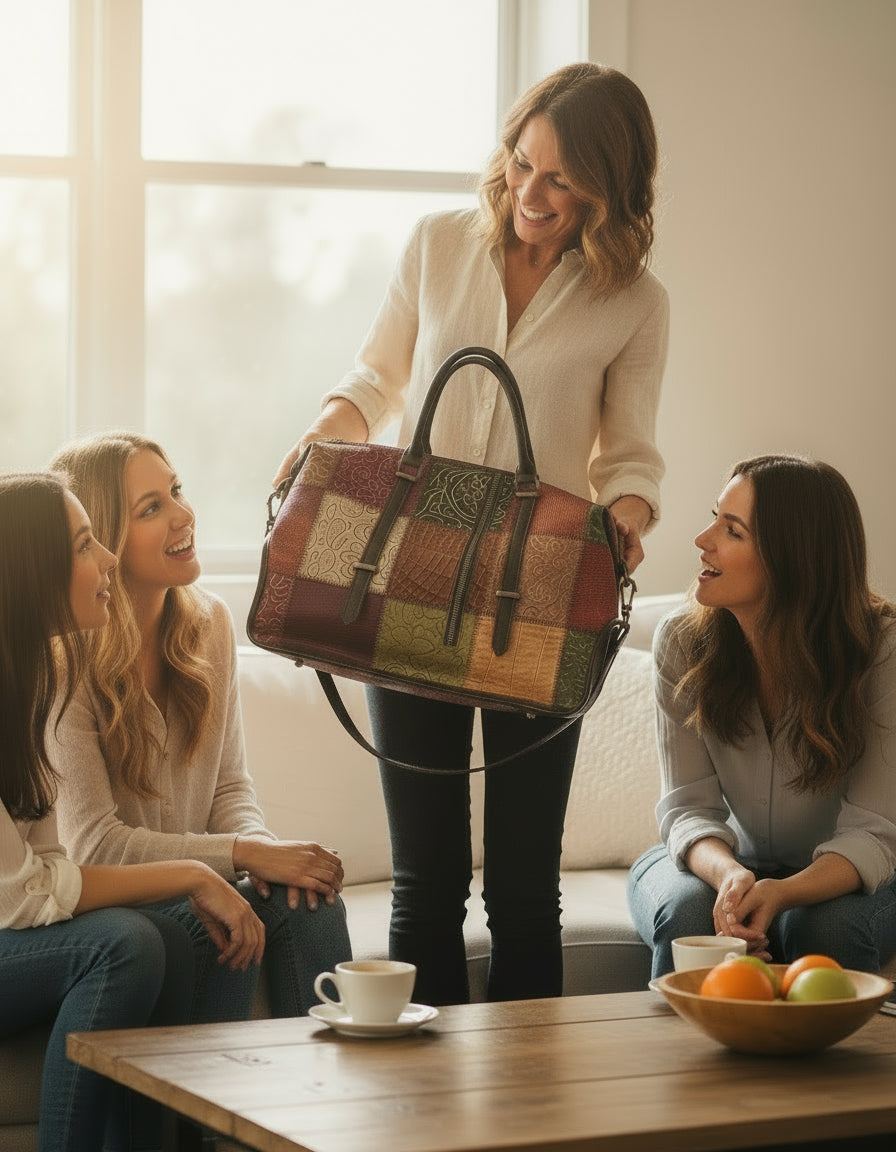 Gea model women's bag in cowhide leather