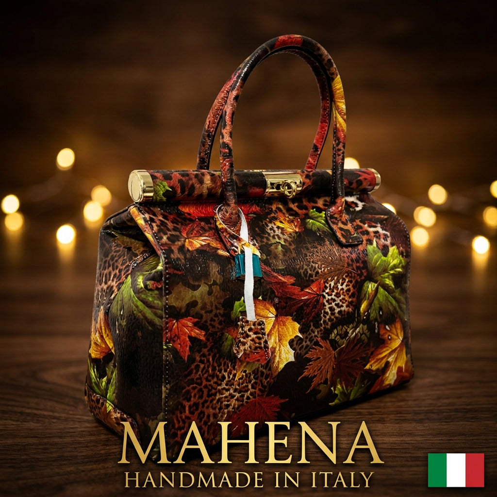 MAHENA "Incanto" - Borsa a Mano in Pelle Italiana EDIZIONE LIMITATA