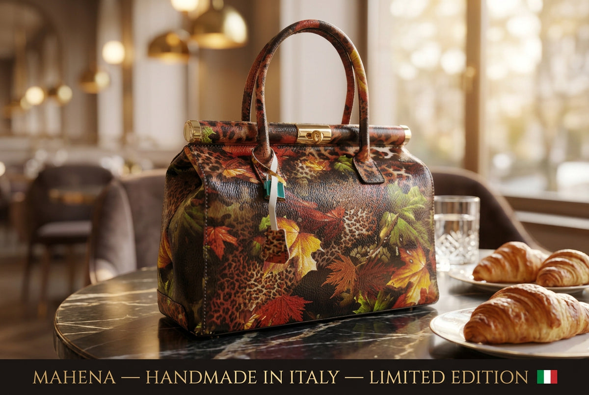 MAHENA "Incanto" - Borsa a Mano in Pelle Italiana EDIZIONE LIMITATA