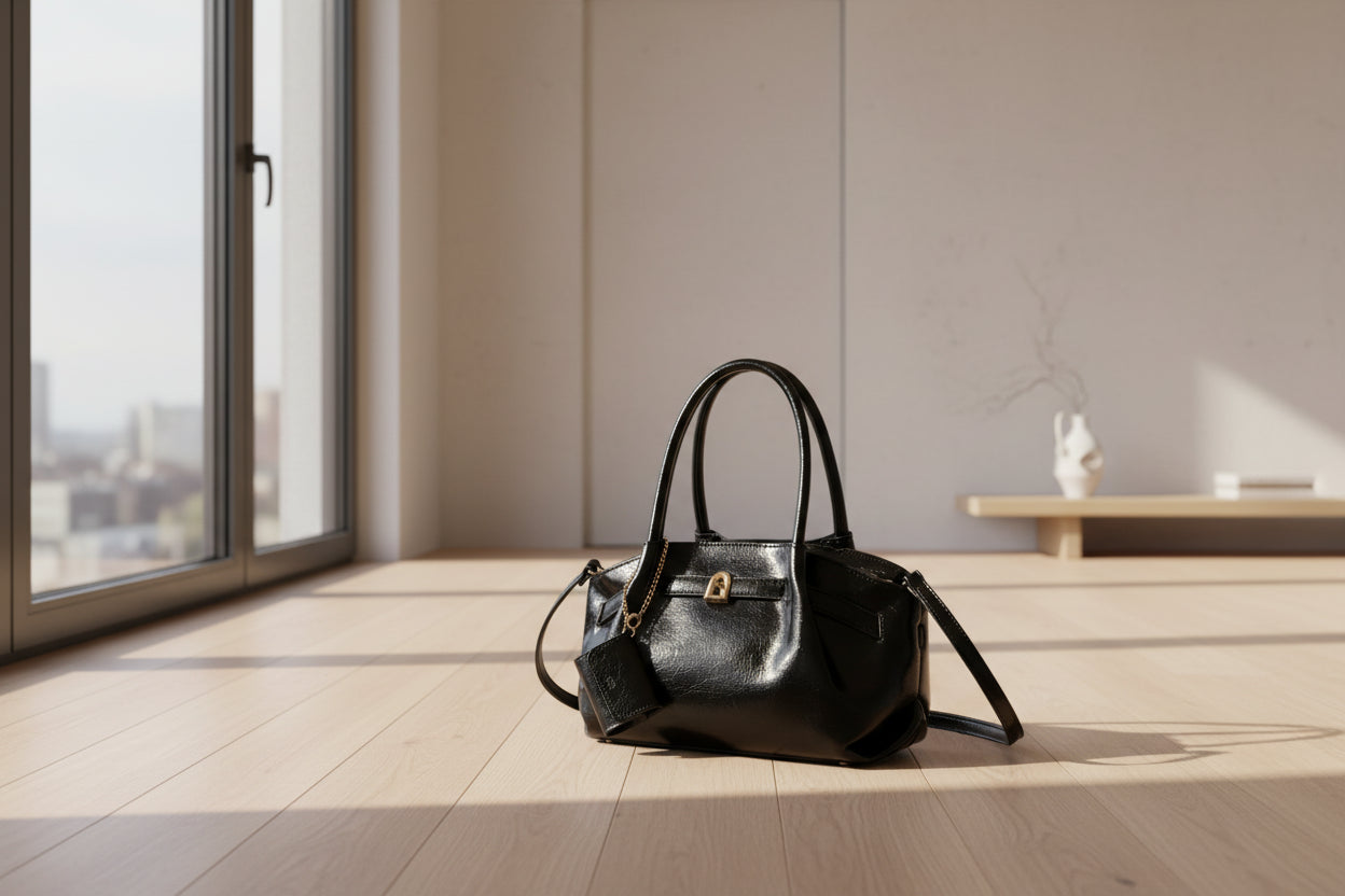 Borsa Donna modello eiffel finitura lucida disegno francese