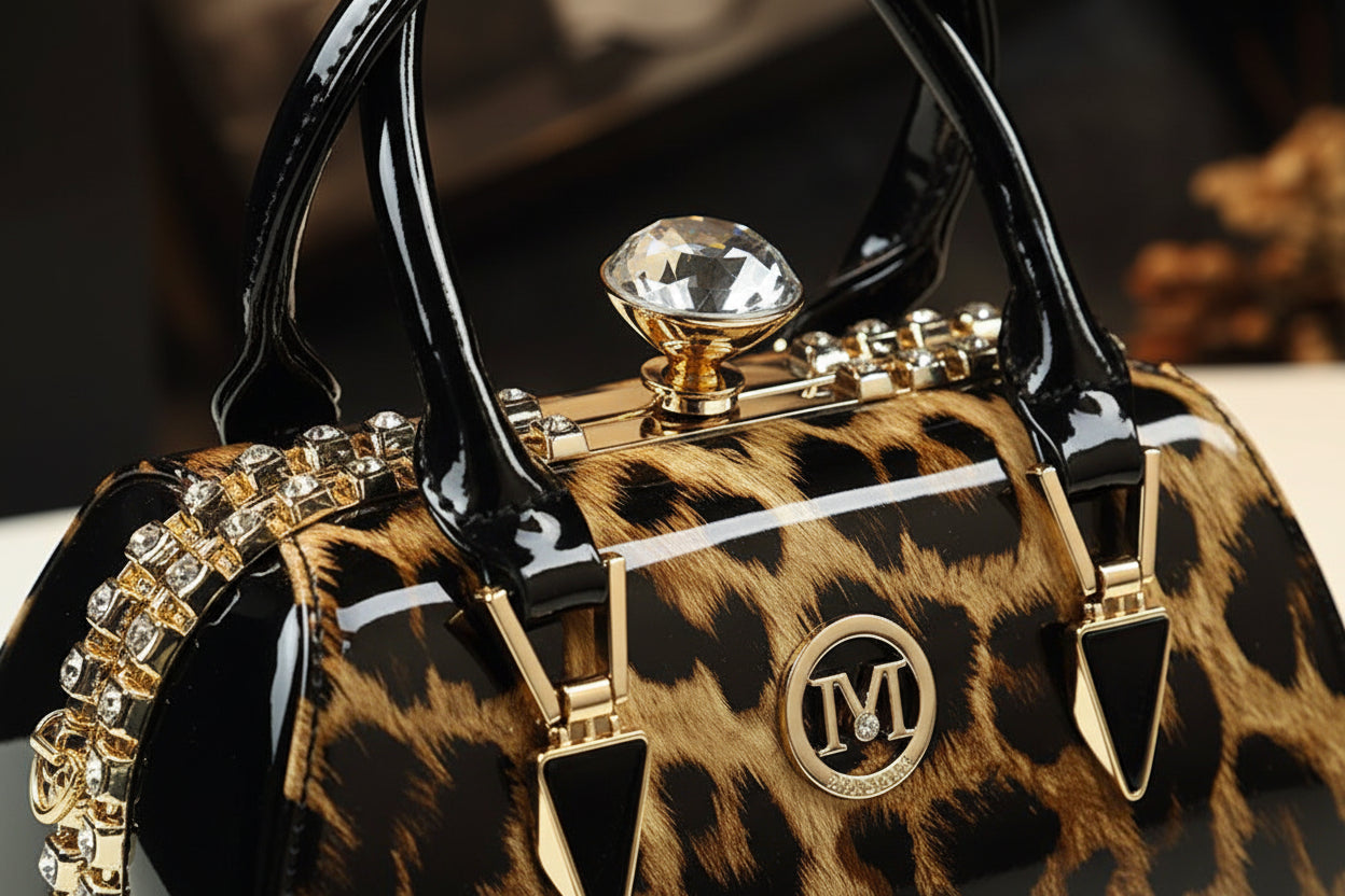 Borse di lusso in pelle sintetica verniciata dal design di lusso modello Montecarlo