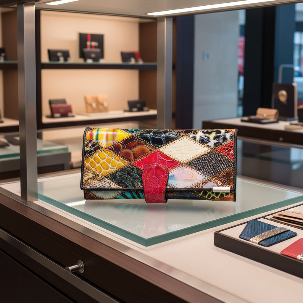 Exclusieve gelimiteerde editie leren damesportemonnee met veel opbergruimte