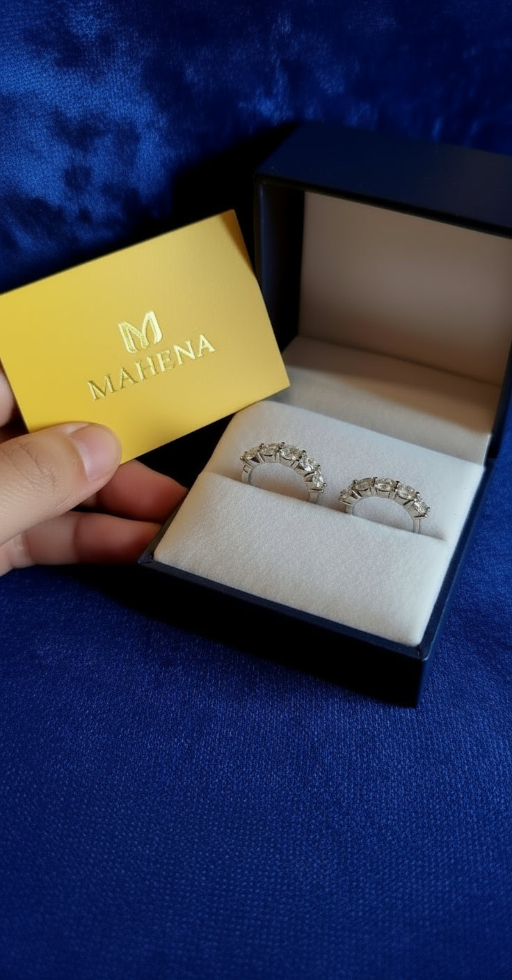 Orecchini da donna in argento sterling con diamante singolo di moissanite 3 carati MODELLO CHARLIE