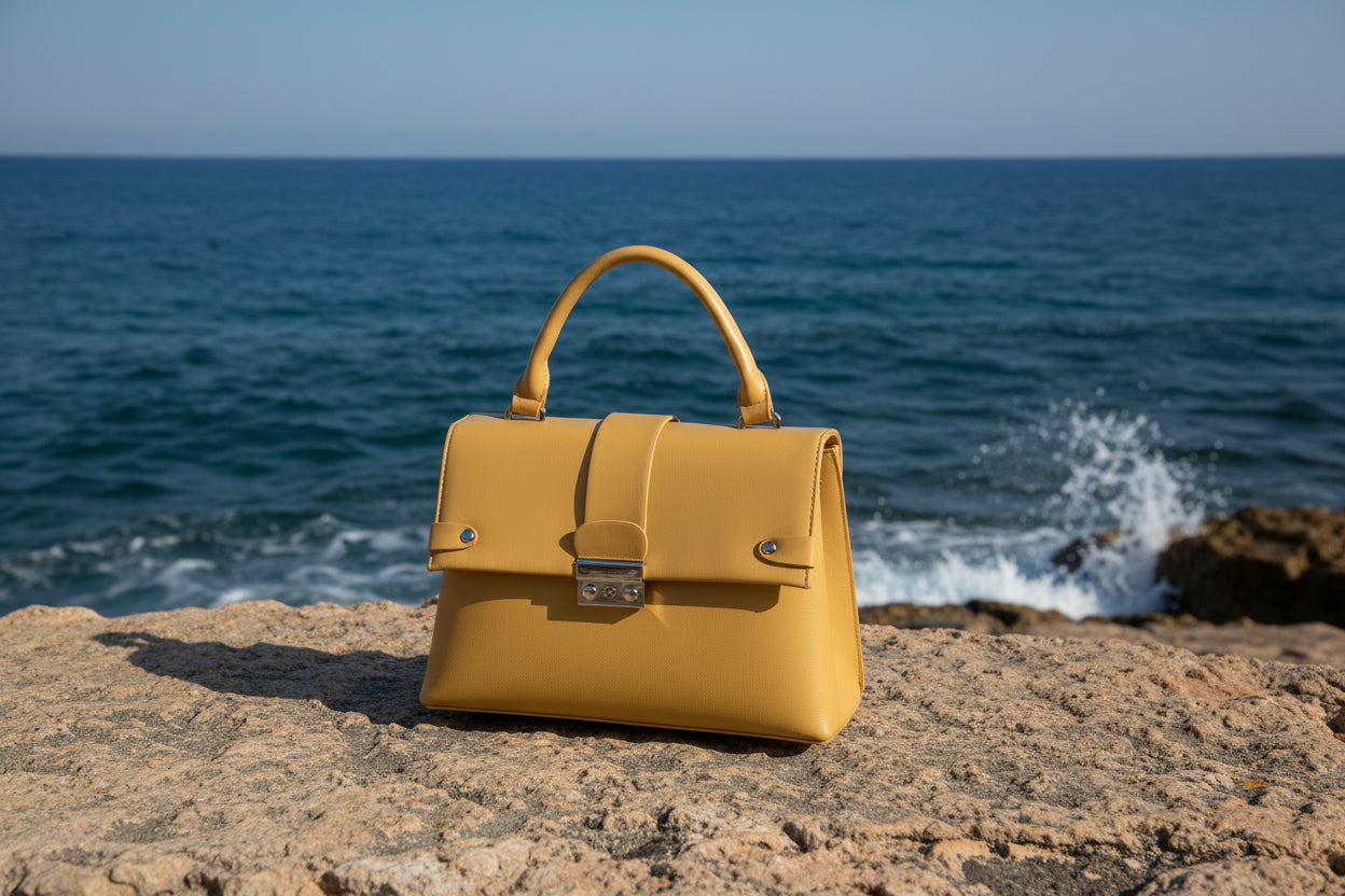 BORSA DONNA RIVABELLA SENAPE CON TRACOLLA