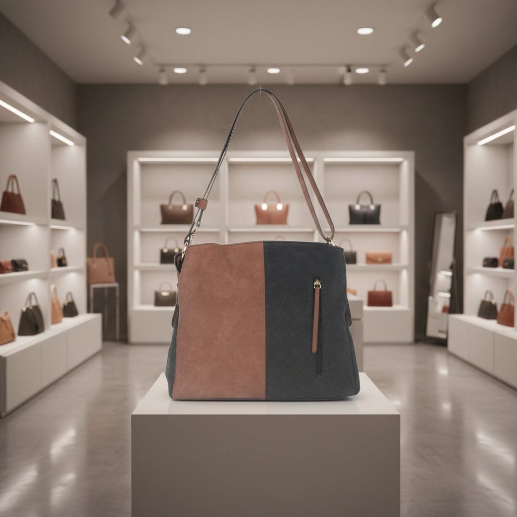 BORSA A SPALLA, CONVERTIBILE IN TRACOLLA. CON CERNIERA FRONTALE MODELLO SIMPLY