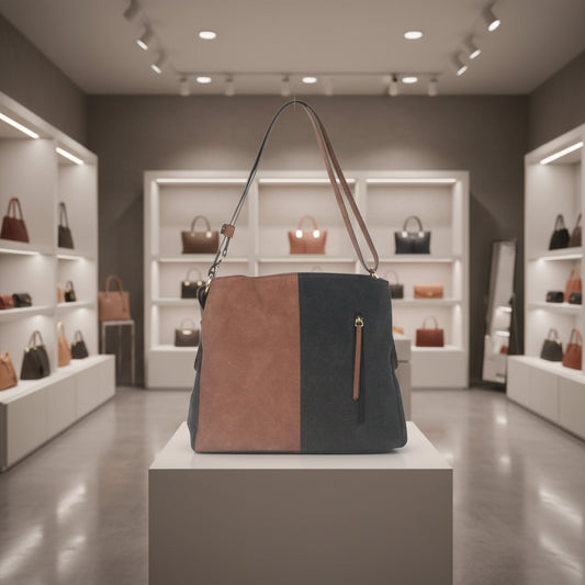 BORSA A SPALLA, CONVERTIBILE IN TRACOLLA. CON CERNIERA FRONTALE MODELLO SIMPLY