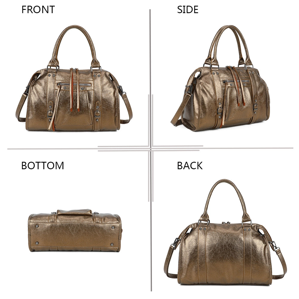 Borsa Skylab disegno francese finitura metallizzata