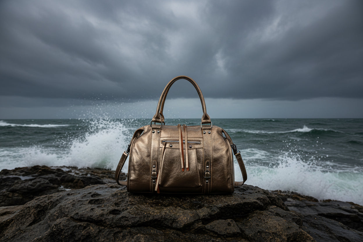 Borsa Skylab disegno francese finitura metallizzata