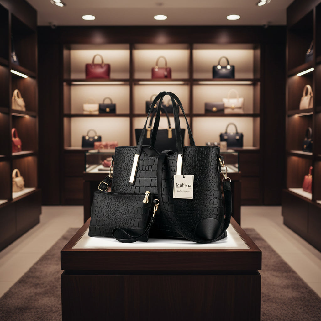 borsa a tracolla donna effetto coccodrillo con portafoglio modello Giovanna MIS.30x13x22