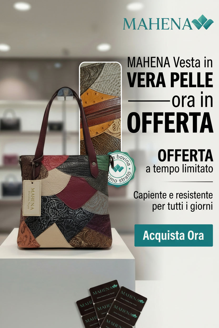 Vesta tas, rundleer, 1 laag, hoge kwaliteit, AANBIEDING 30X35X14