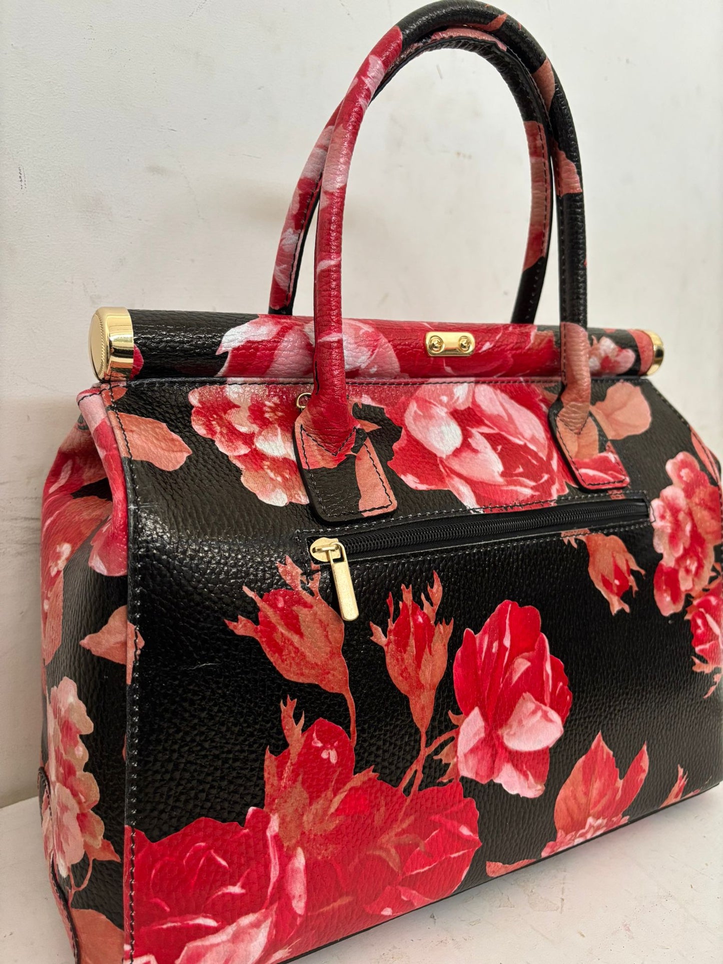 MAHENA "Opera" - Edizione Limitata in Pelle Martellata Floreale – Made in Italy