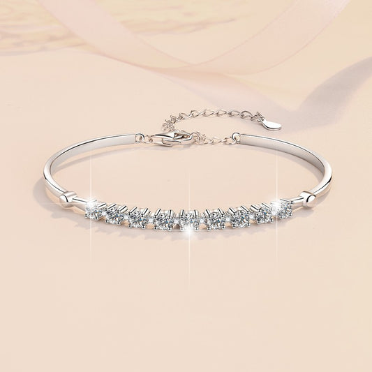 Bracciale da donna in argento sterling S925 con moissanite
