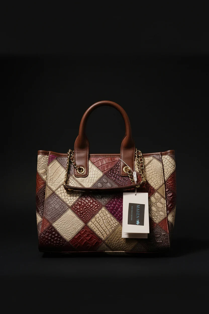 Modell Althea, leichte, luxuriöse Tasche aus hochwertigem Echtleder. Fantastisches Angebot.