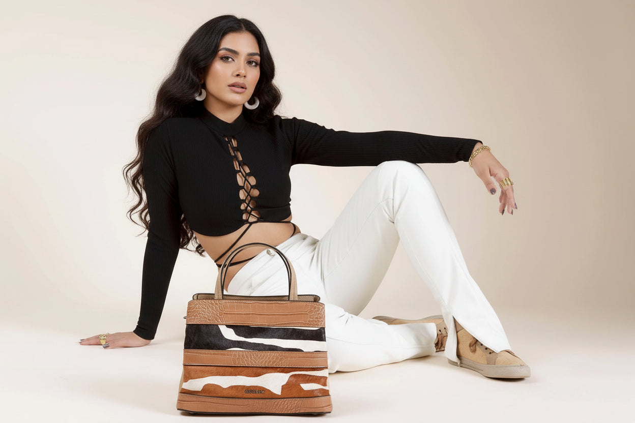 AMANDA etnisk damehåndtaske og skuldertaske