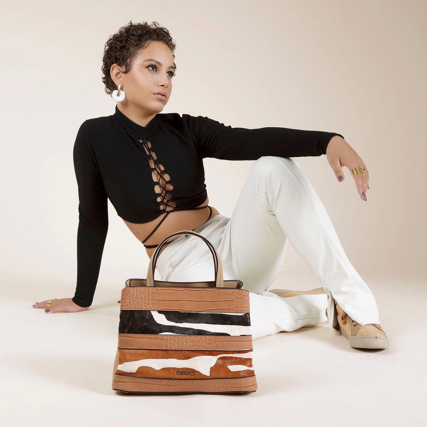 AMANDA etnisk damehåndtaske og skuldertaske