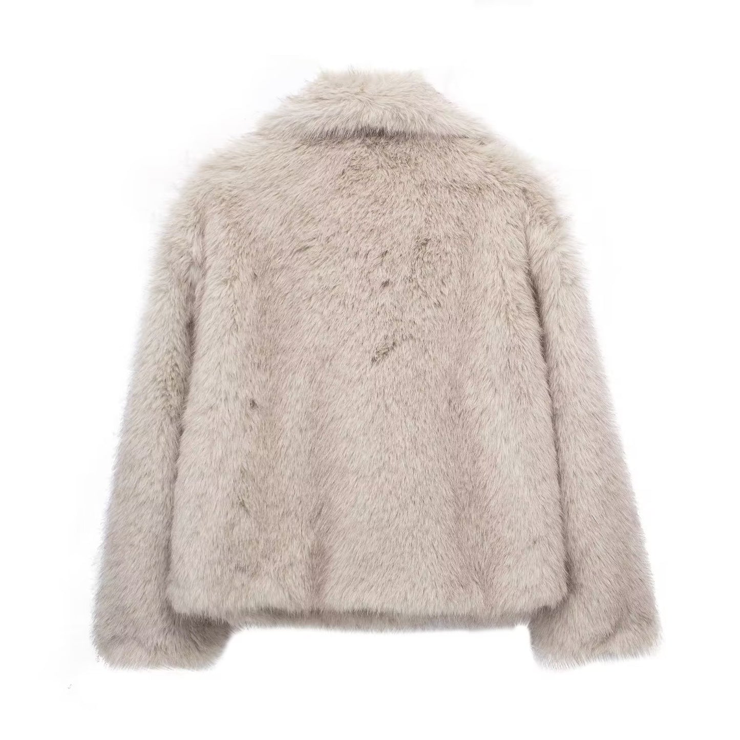 Cappotto invernale in peluche, moda, caldo, spesso, soffice, con risvolto, capispalla casual, top a maniche lunghe, abbigliamento da donna CONSEGNA 15 GIORNI