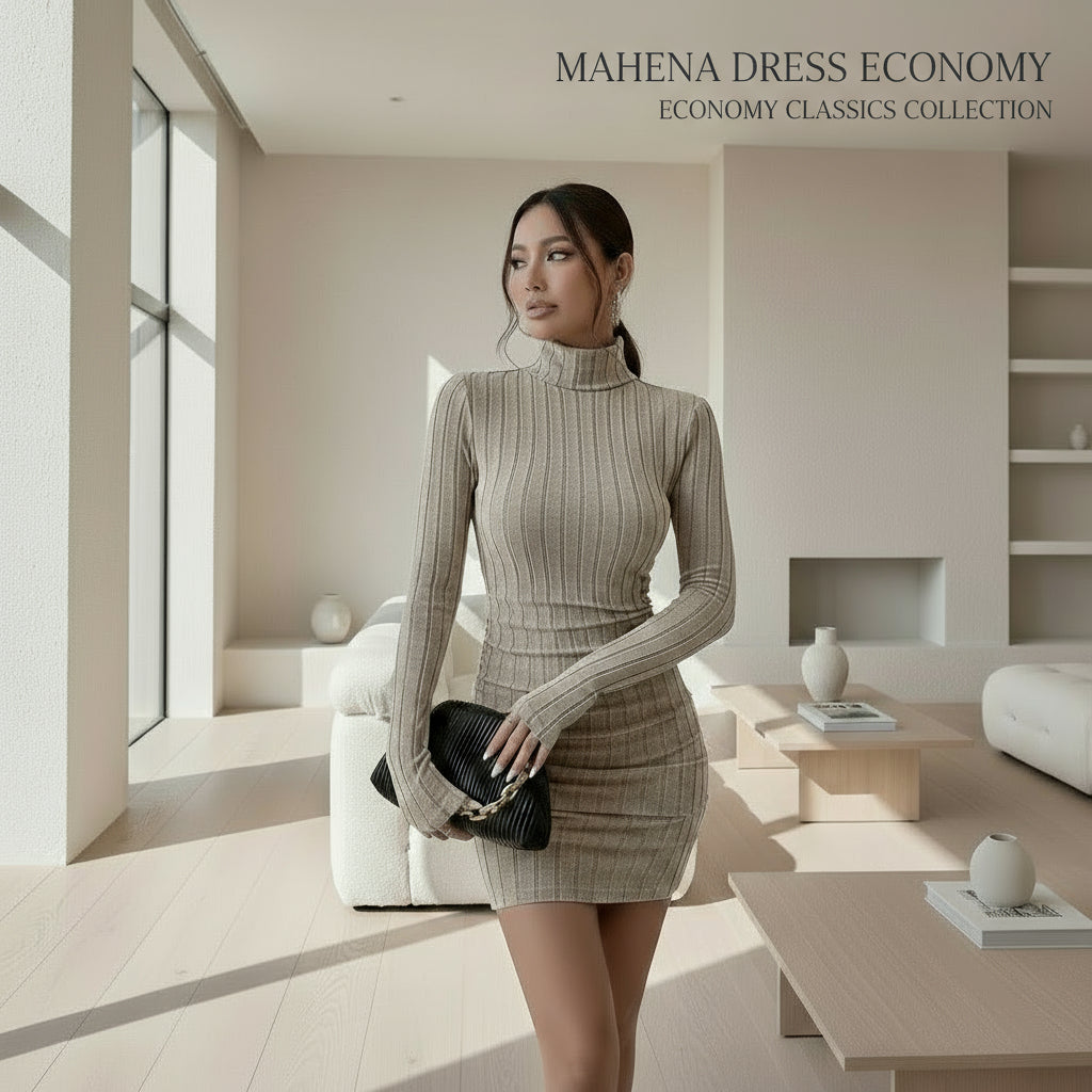 Abito casual slim-fit in tinta unita per donna SERIE ECONOMICA CONSEGNA 9/12 GIORNI