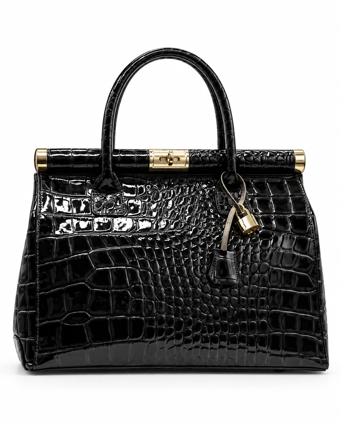 Mahena Grace – Handtasche aus echtem Leder in Krokoprägung | Made in Italy