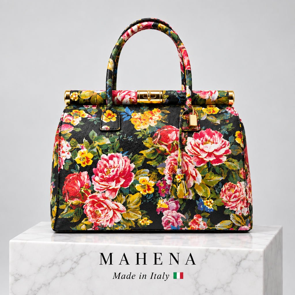 MAHENA Secret Garden – Sculptural Floral Handbag Made in Italy