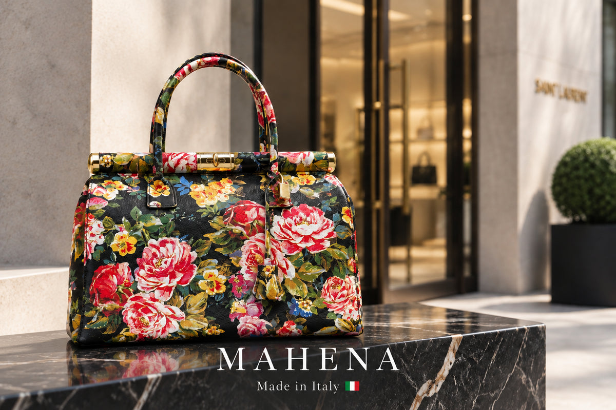 MAHENA Secret Garden – Sculptural Floral Handbag Made in Italy
