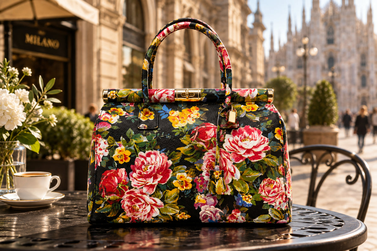 MAHENA Secret Garden – Sculptural Floral Handbag Made in Italy