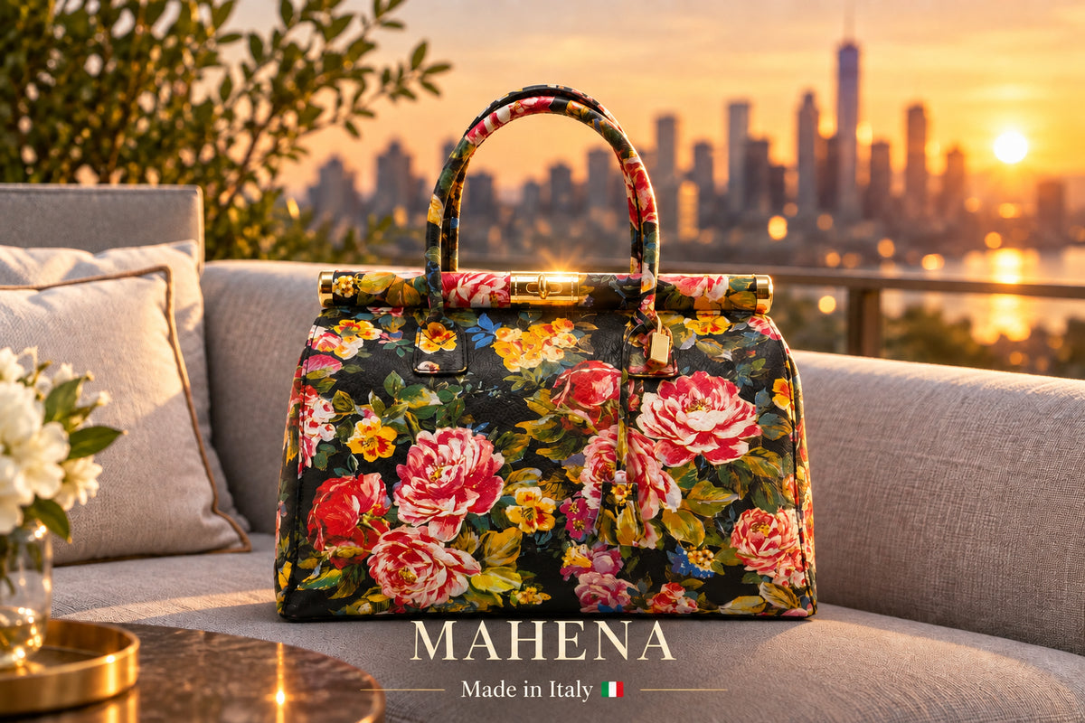 MAHENA Secret Garden – Sculptural Floral Handbag Made in Italy