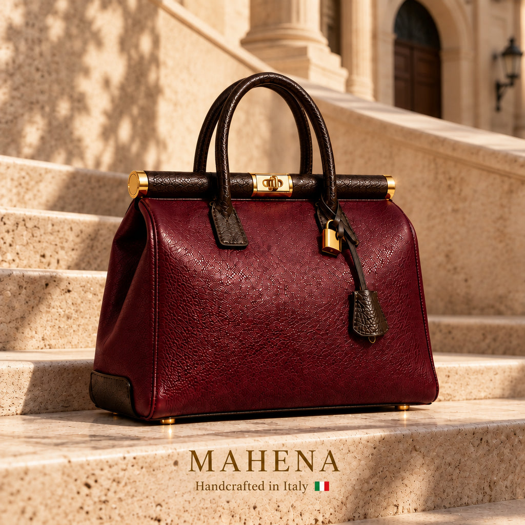 MAHENA Essenza – Sculptural Handbag in Handcrafted Made in Italy Leather