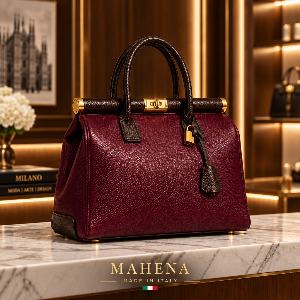 MAHENA Essenza – Borsa Scultorea in Pelle Artigianale Made in Italy