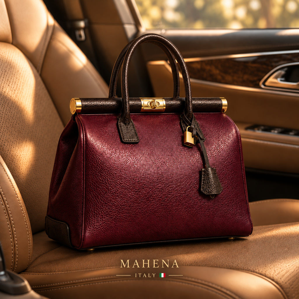MAHENA Essenza – Sculptural Handbag in Handcrafted Made in Italy Leather