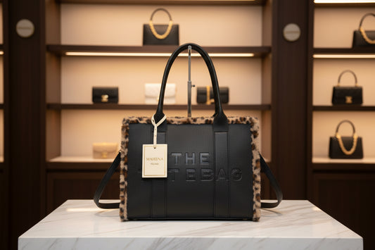 Borsa similpelle granulata modello felina