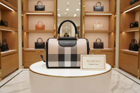 Borsa Fiona con motivo scozzese classico