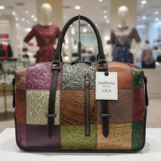 Borsa da donna in pelle di vacchetta modello Gea