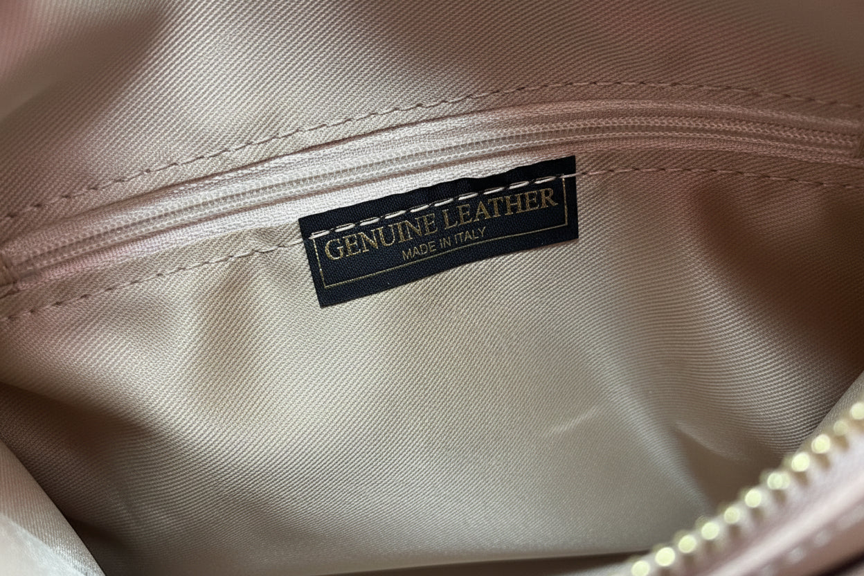 Beautiful Lola Suede Effect Leather Bag Made in Italy