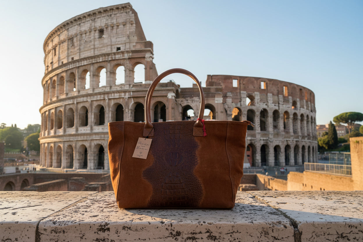 Borsa Lola Pelle Made in Italy effetto scamosciato Bellissima