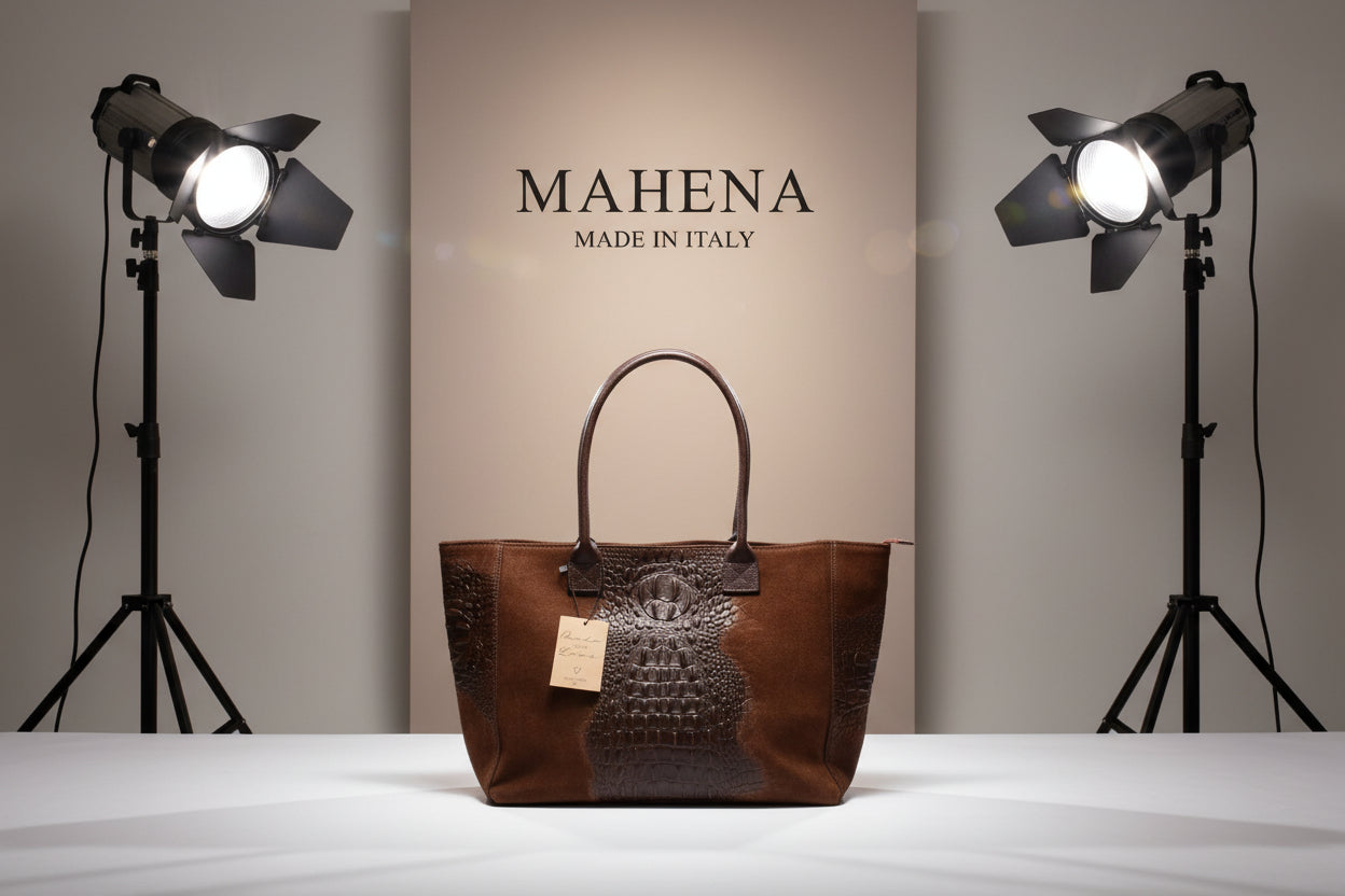 Beautiful Lola Suede Effect Leather Bag Made in Italy