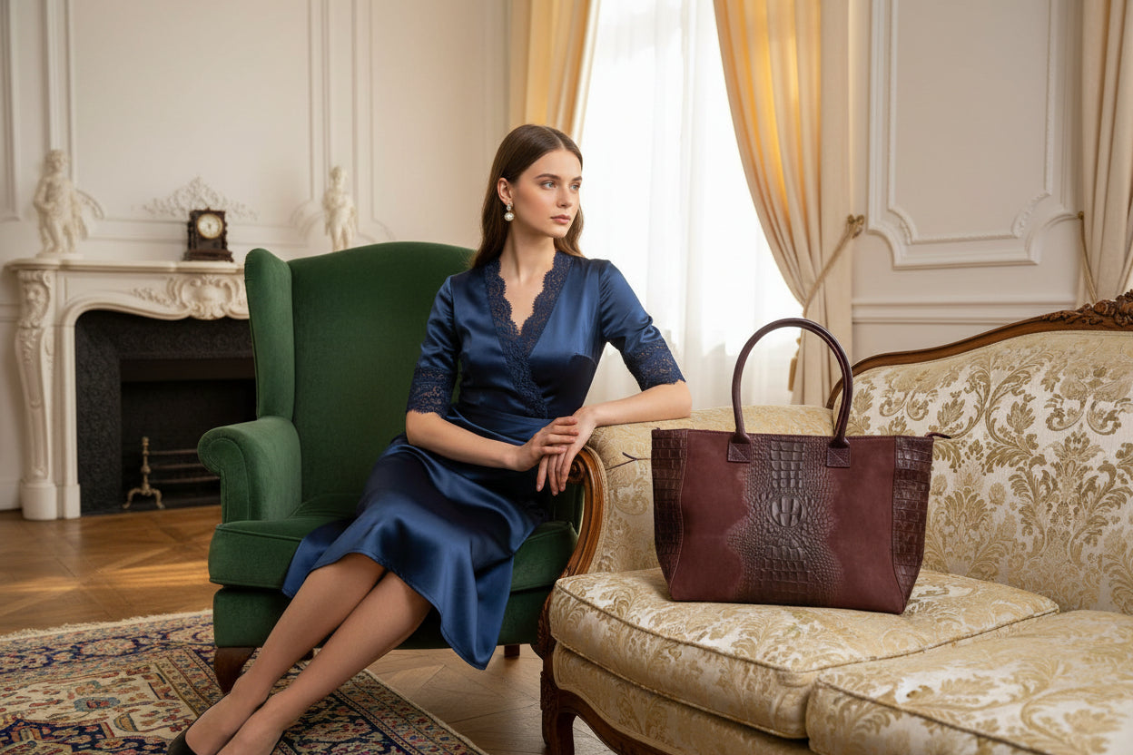 Beautiful Lola Suede Effect Leather Bag Made in Italy