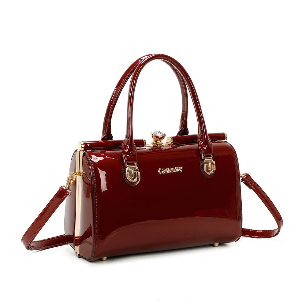 Borsa Donna lucida modello diamante disegno francese