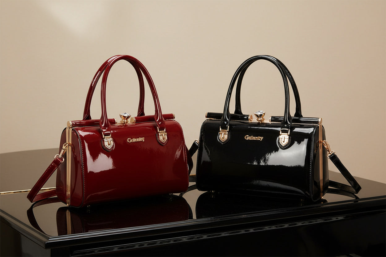 Borsa Donna lucida modello diamante disegno francese