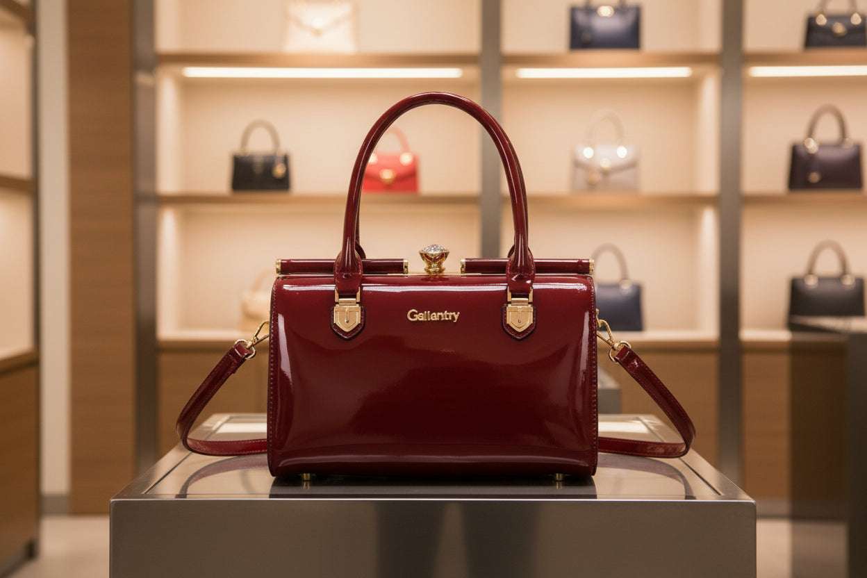 Borsa Donna lucida modello diamante disegno francese