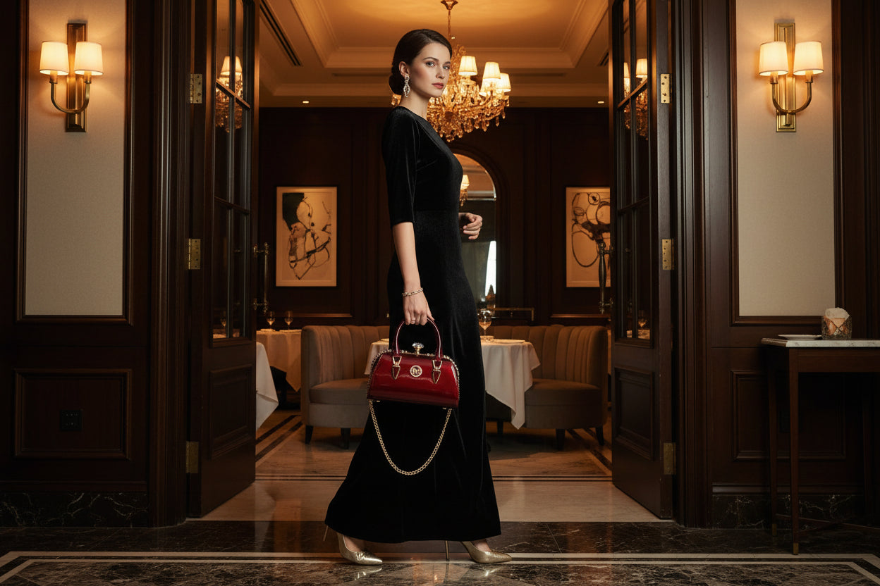 Borse di lusso in pelle sintetica verniciata dal design di lusso modello Montecarlo