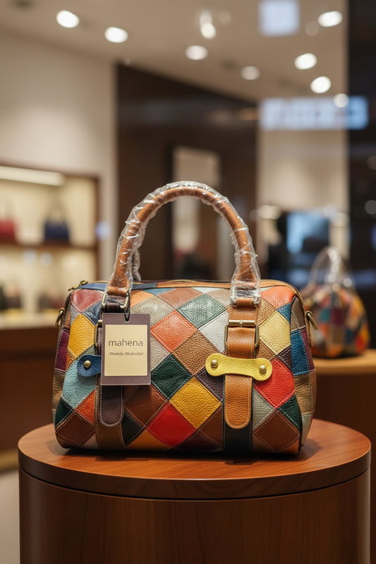 Borse da donna in pelle di vacchetta alla moda MULTICOLOR