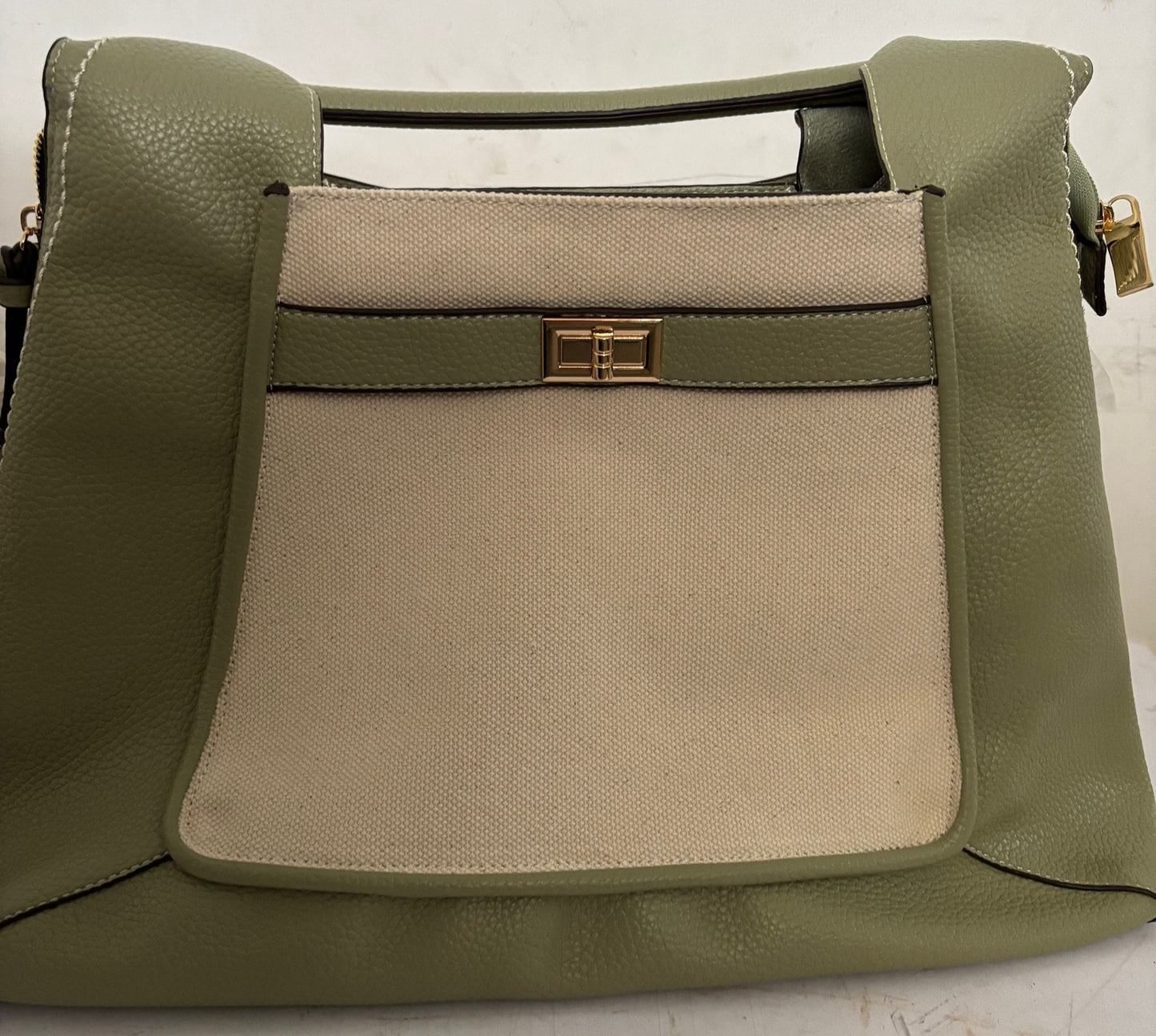 Mahena NORA shopper bag with shoulder and crossbody strap, with decorative closure